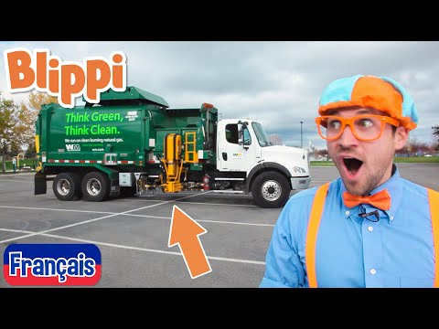 Blippi en Français - Blippi et le recyclage avec les camions-poubelles | Vidéos éducatives