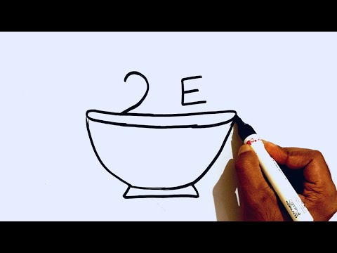 How To Draw Fruit Basket Step By Step With Number "2" And Letter "E" |Fruit Basket Tutorial