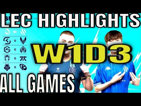 LEC Highlights Week 1 Day 3 ALL GAMES | LEC Spring W1D3