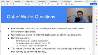 Out of Wallet Questions, Chapter 4 Origination Fraud, Consumer Lending Risk Management Essentials