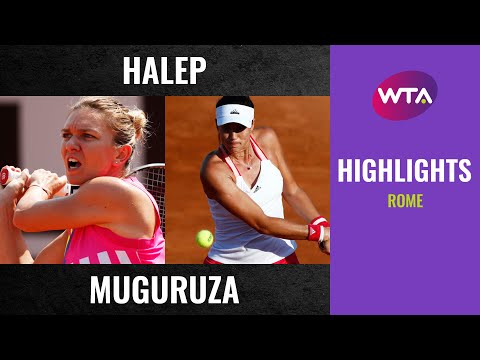 Теннис Simona Halep vs. Garbiñe Muguruza | 2020 Rome Semifinal | WTA Highlights