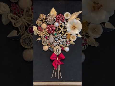 Jewelry Art Flower Bouquet | Upcycled Art