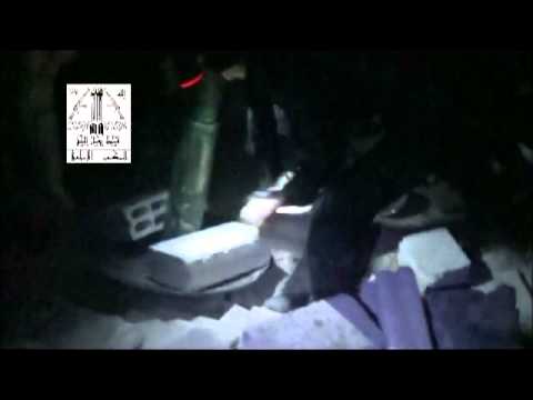 تقرير مرئي عن استهداف كتيبة أنصار الحق بقذائف الهاون ثكنة كمال مشارقة في حي جوبر في مدينة دمشق