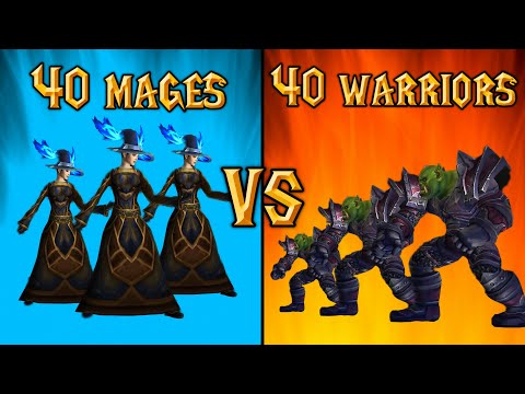 40 Warriors VS 40 Mages
