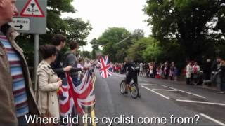 2012 Olympic Flame Arrives at Euxton, Chorley, Lancashire.