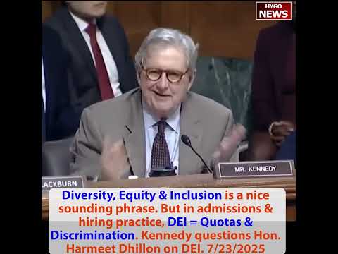 Kennedy on Diversity, Equity & Inclusion nice. But admissions & hiring DEI = Quotas & Discrimination