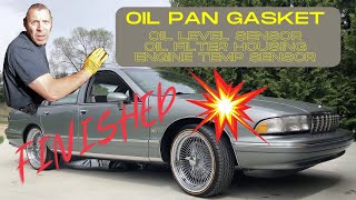 1994 Chevy Caprice Classic LS, How to replace oil pan gasket and oil filter housing! #chevrolet