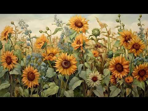Sunflower Meadow, Oil Painting | Art Screensaver for TV