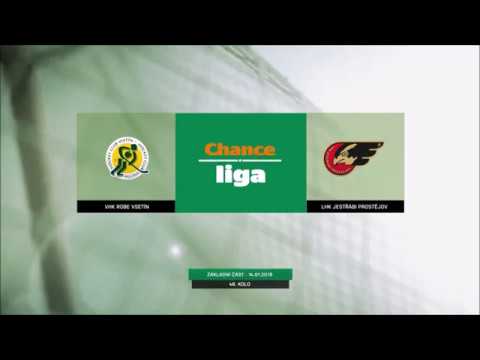 SESTŘIH: Vsetín - Prostějov 4:1 (14.01.2019, 46. kolo Chance ligy)