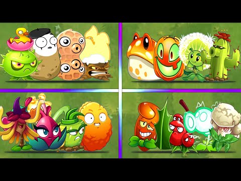 Random 4 Team Plants Battles || Who Will Win??