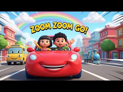 Zoom Zoom Go! 🚗 | Fun Vehicles Song for Kids | Giggles Kids Tunes 🎶🚗 #cartoon #song #nurseryrhymes 