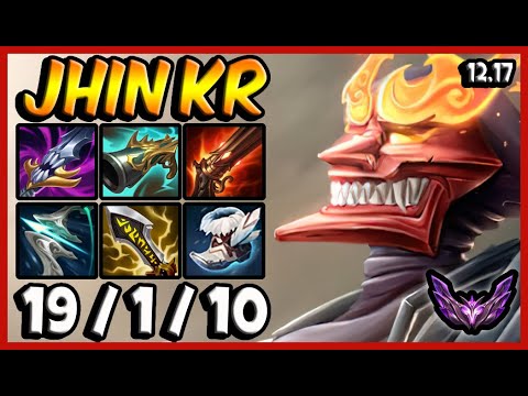 Jhin ADC vs Jinx / KR Master / Patch 12.17 / Season 12 [ 19 / 1 / 10 ] 🔥