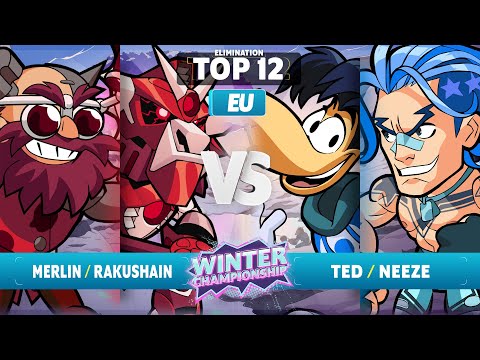 Merlin & Rakushain vs. Ted & Neeze - Elimination Top 12 - EU - Brawlhalla Winter Championship 2023