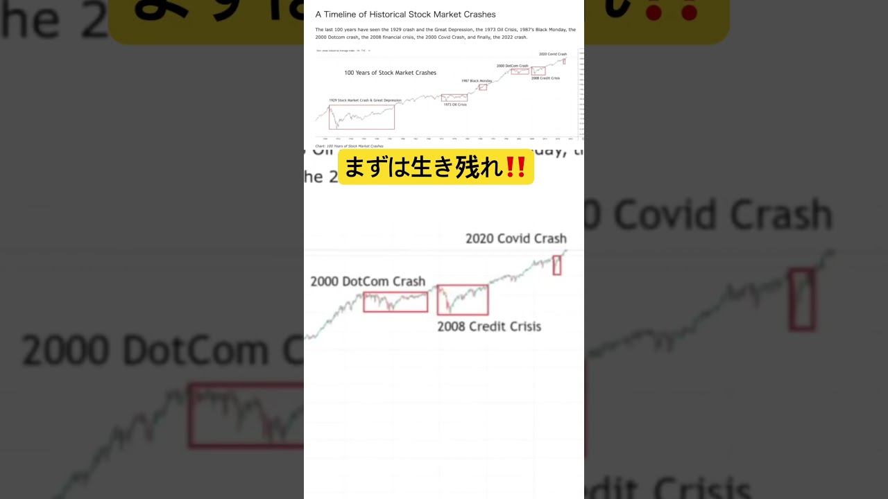 長期投資なら暴落は必ず喰らう #相場見通し