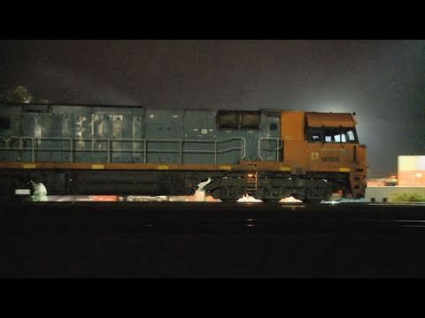 NR class locomotives at Dynon - Freight Trains in Melbourne at Night