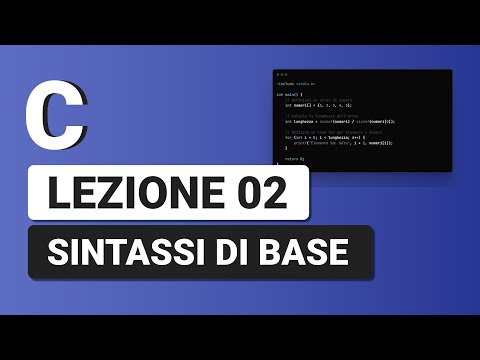 Basic C Syntax - C Tutorial Italian 02