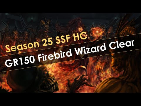 Diablo 3 Season 25 GR150 Firebird Wizard Clear Solo Self Found Hardcore