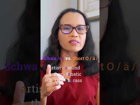 Practicing the reduced vowel (schwa) and the short O sound