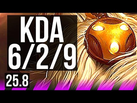 BARD & Ezreal vs YUUMI & Zeri (SUP) | 6/2/9, Dominating | KR Diamond | 25.8