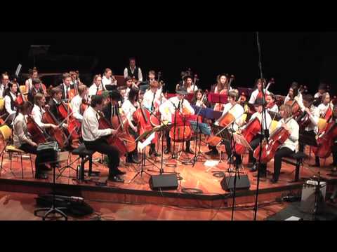 "Peter Gunn Theme" Celloversum 2014 RMS CELLO BIG BAND