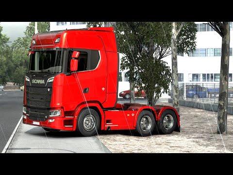 ETS 2 - New Generation Scania Transporting a Mobile Crane Part 1