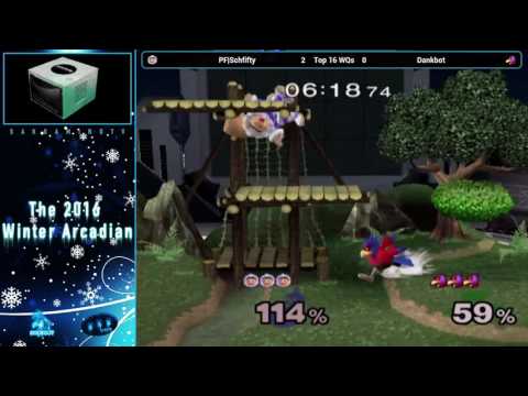 Winter 2016 Melee Arcadian Top 16 - PF|Schfifty (Ice Climbers) vs Dankbot (Falco)
