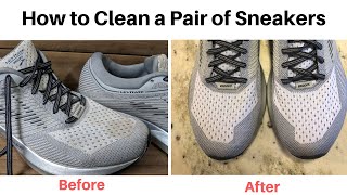 How to clean a pair of athletic running shoes - Brooks Levitate