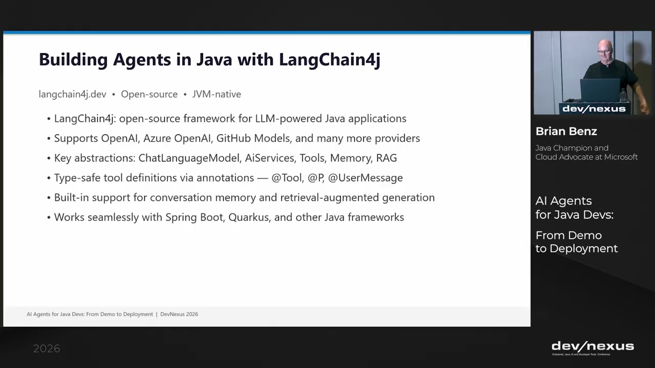 Devnexus 2026 - AI Agents for Java Devs From Demo to Deployment - Brian Benz