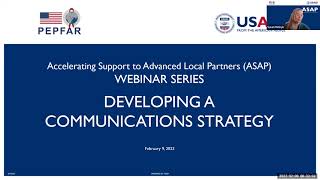 ASAP Webinar: Developing a Communications Strategy