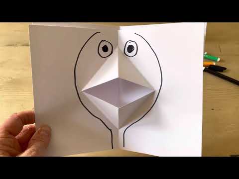 Pop up card tutorial- How to make a mouth fold