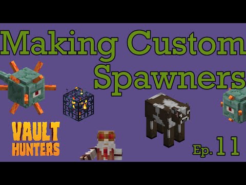 Making a custom guardian spawner farm - Minecraft Vault Hunters - Episode 11