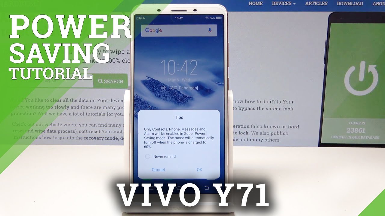 How to Enable Battery Saver in VIVO Y71 - Power Saving Mode