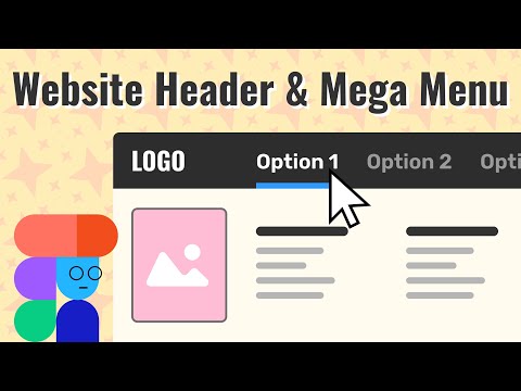 UI Design tutorial for Website Header with a Mega Menu | Interactive Components FIGMA