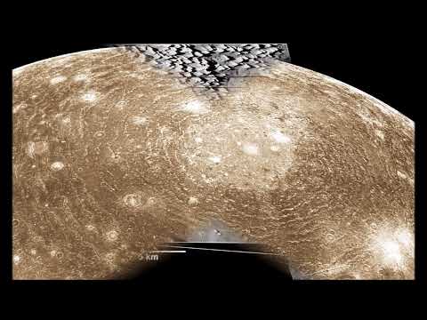 Callisto, the second largest satellite of Jupiter in pictures (Voyager, Cassini, Galileo) #moon