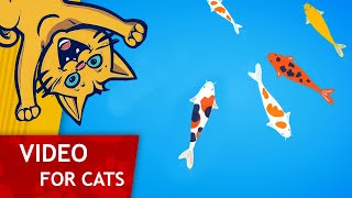 😻Cat Games - 🐟Cartoon Koi Carps (Fish Video for Cats to watch)