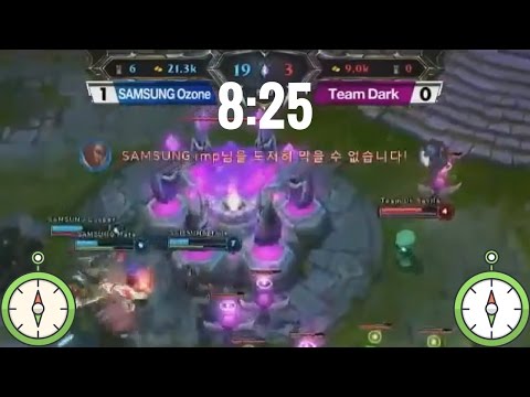 SAMSUNG OZONE VS TEAM DARK  - (8:25) SHORTEST LOL PRO GAME EVER
