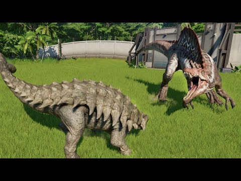 ANKYLOSAURUS MAX Vs ALL CARNIVORE DINOSAURS - Jurassic World Evolution