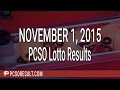 PCSO Lotto Results November 1, 2015 (6/58, 6/49 ...