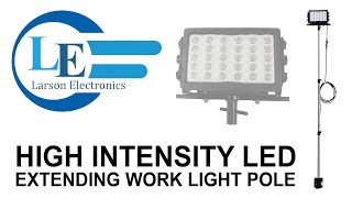 preview picture of video 'High Intensity LED on Extending Work Light Pole - 150 Watts - 14,790 Lumen - AC or DC'