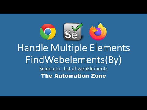 FindElements | List of WebElements | Handling Multiple WebElements