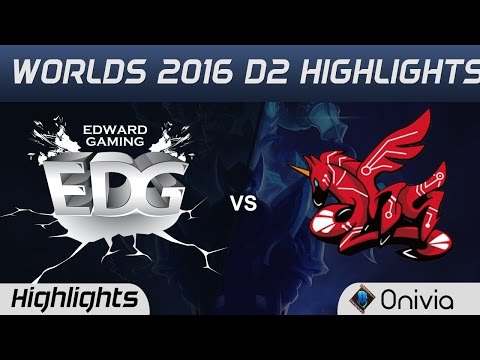 EDG vs AHQ Highlights Worlds 2016 D2 Edward Gaming vs AHQ Esports