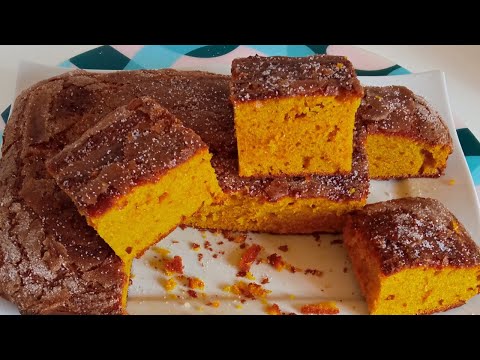 🎃 Coca de llanda de calabaza 👉Bizcocho valenciano súper esponjoso👈