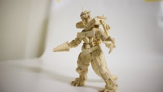 割り箸でメカゴジラ作ってみた　［disposable chopsticks MechaGodzilla］