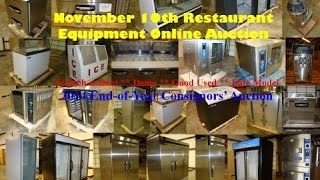 preview picture of video 'Nov 10th Restaurant Equipment Online Auction'