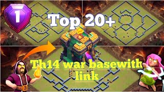 th14 war base 2023 with link anti 1 star/anti 2 star | th14 war base leyout with link | th14 bases