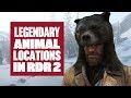 Red Dead Redemption 2's legendary animal locations