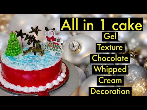video 4. Christmas Cake || Gel Chocolate Topper & Whipped Cream Cake || 2020 Cake