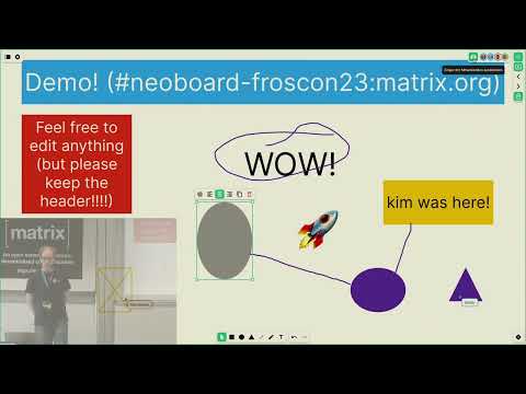 FrOSCon 2023 – NeoBoard, Building a Real Time Collaborative Whiteboard Widget on Matrix