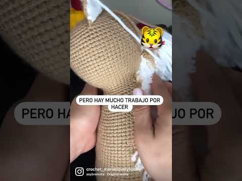 Resultado de poner pelo por pelo a un amigurumi @mariaslovelyhobbyamigurumis  #amigurumitutorial