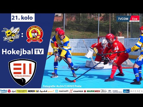 Highlights 21. kola Extraligy hokejbalu - TJ KOVO Praha vs. HBC Hradec Králové 1988 | 9.4. 2022